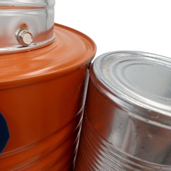 Orange Folk Art Tin Man Sculpture Bronco Horse Wizard Of Oz Reclaimed Recycled R - Picture 16 of 16